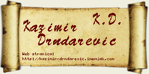 Kazimir Drndarević vizit kartica